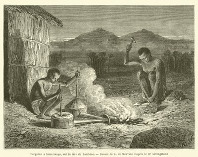Herrero en Simariango, en la orilla del Zambeze de French School