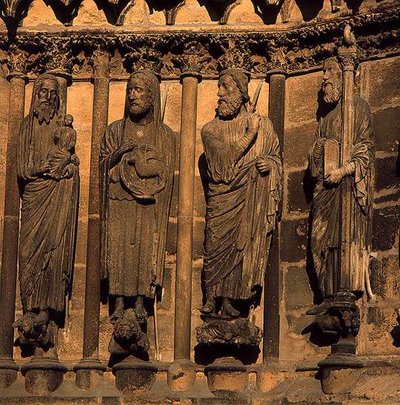 Cuatro figuras de la fachada de la Catedral, c.1230-40 de French School