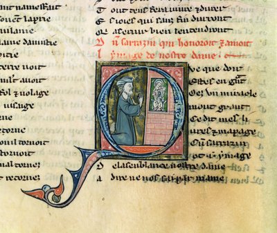 Sarraceno convertido por una imagen de la Virgen, de La Vie Nostre Dame de French School