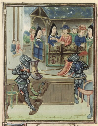 Fr.16830 f.16v Crónica de Jacques de Lalain de French School