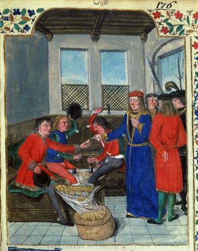Fr 23927 f.5 La invención y fabricación del dinero de `Regulaciones Reales sobre el Uso del Dinero Hechas por el Rey Carlos VII por Nicolas Oresmes de French School