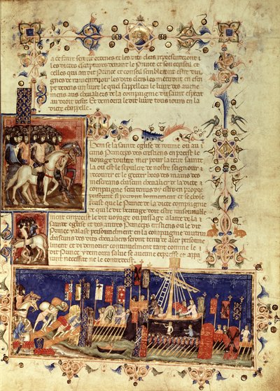 Partida para las Cruzadas, 1352 de French School