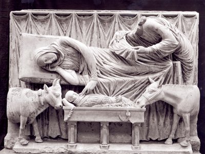 Fragmento del coro que representa la Natividad, de la Cripta de French School