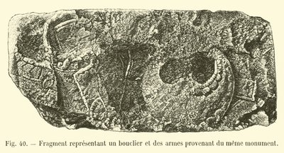 Fragmento representando un escudo y armas provenientes del mismo monumento de French School