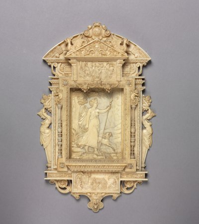 Relieve enmarcado de Diana la Cazadora, c.1850 de French School