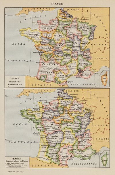 Francia (litografía en color) de French School