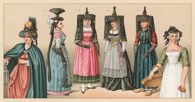Traje del siglo XIX de Francia de French School