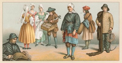 Traje del siglo XIX de Francia de French School