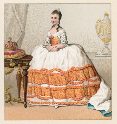 Traje del siglo XVIII de Francia de French School