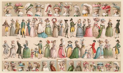 Traje del Siglo XVIII de Francia de French School