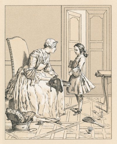 Traje del siglo XVIII de Francia de French School