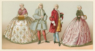Traje del Siglo XVIII de Francia de French School