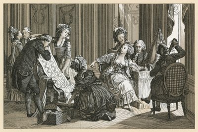 Traje del siglo XVIII en Francia de French School