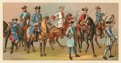 Traje del siglo XVIII en Francia de French School
