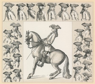 Traje del siglo XVIII en Francia de French School