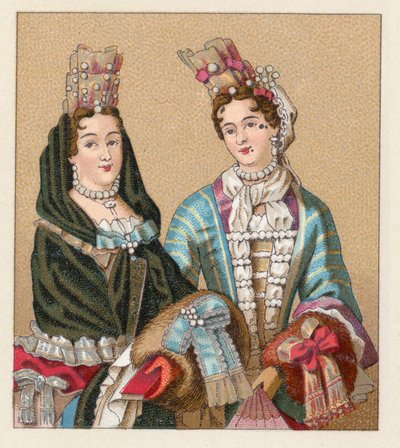Traje del siglo XVII en Francia de French School