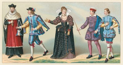Traje del siglo XVI de Francia de French School