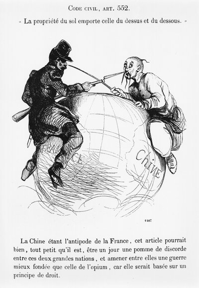 Francia y China, caricatura del Musée Philippon, c.1850-60 de French School
