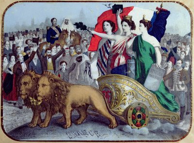 Francia proclamando la libertad, 1848 de French School