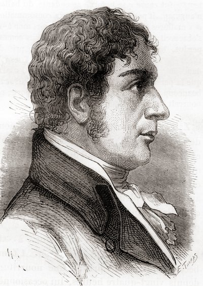 Francesco Zambeccari, de "Les Merveilles de la Science", publicado hacia 1870 (litografía) de French School