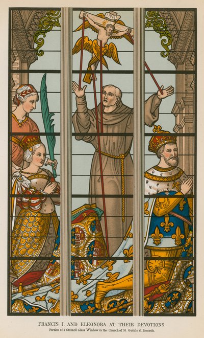 Francisco I y Eleonora en sus Devociones de French School