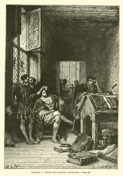 Francisco I espera a Robert Estienne de French School