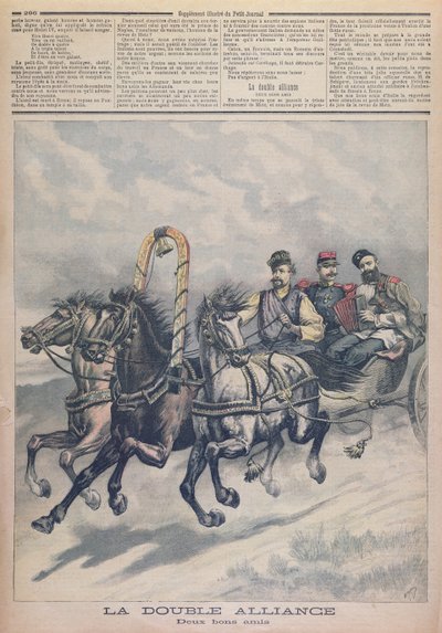 Alianza franco-rusa, ilustración de Le Petit Journal, 1893 de French School