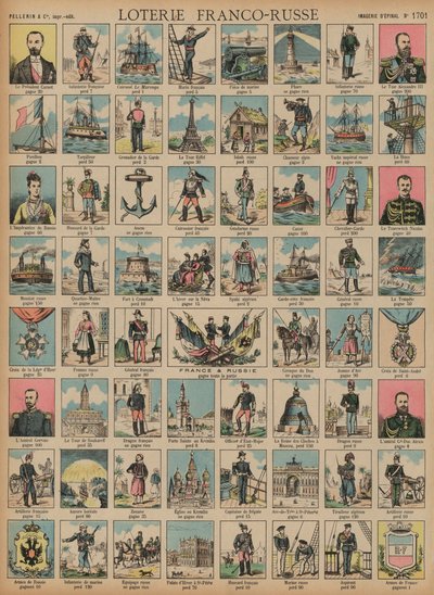 Juego de lotería franco-ruso de French School