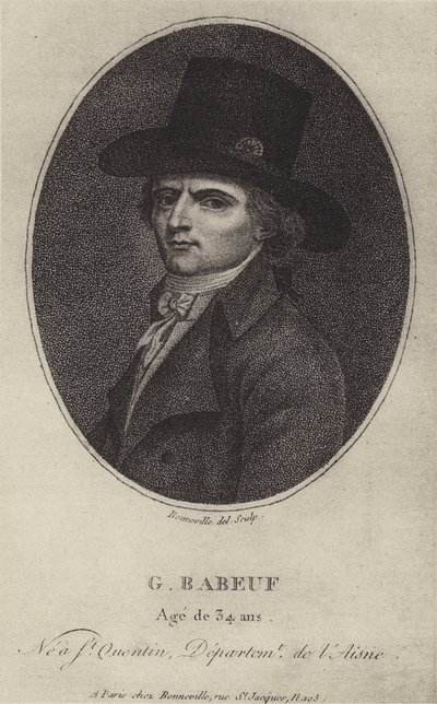 Francois-Noel Babeuf, agitador político y periodista revolucionario francés de French School