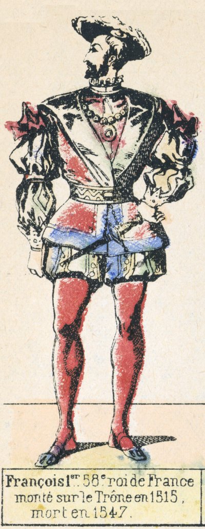 Francisco I, 58º rey de Francia, sube al trono en 1515, muere en 1547 de French School