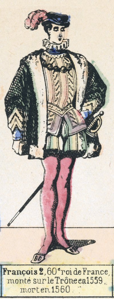 Francisco II, 60º rey de Francia, sube al trono en 1559, muere en 1560 de French School