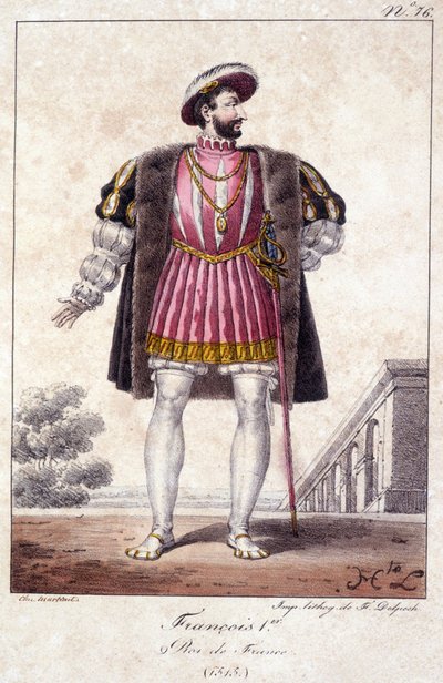 Francisco I, Rey de Francia nacido en Cognac en 1494 y fallecido en Rambouillet en 1547 de French School