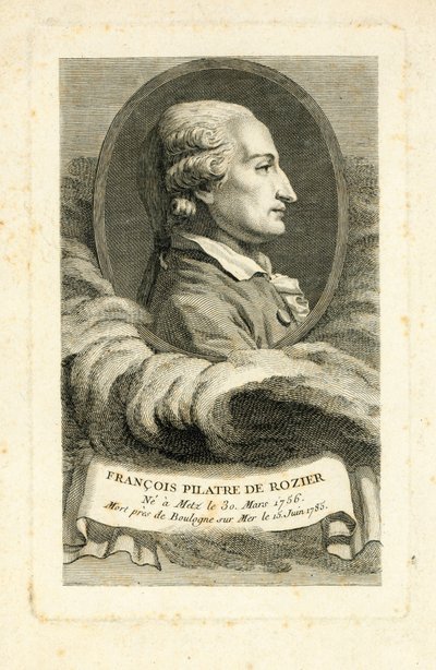 François Pilâtre de Rozier, c.1785 de French School