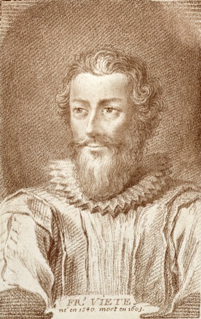 François Viète (1540-1603), ilustración de Histoire des Mathématiciens por Alexandre Saverien (1720-1805), publicada en París 1766 de French School