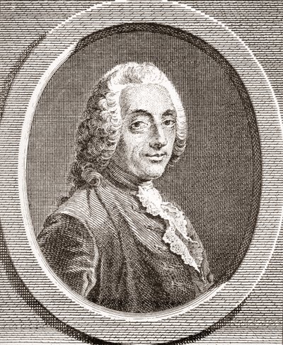 François-Augustin de Paradis de Moncrif, 1687-1770. Escritor y poeta francés. De Les Heures Libres publicado en 1908. de French School