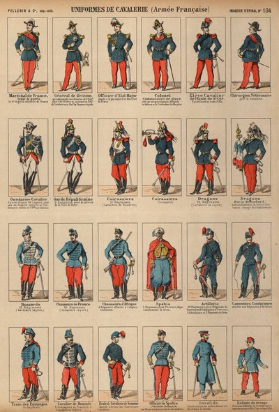 Uniformes de caballería del ejército francés de French School