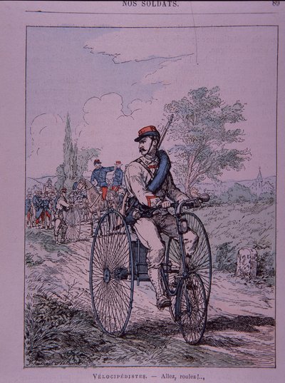 Ciclista del ejército francés (velocipedista) de French School