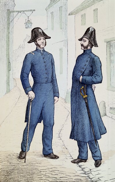 Policías franceses c.1829-30 de French School