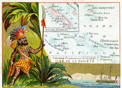 Posesiones francesas en Oceanía, c.1890 de French School