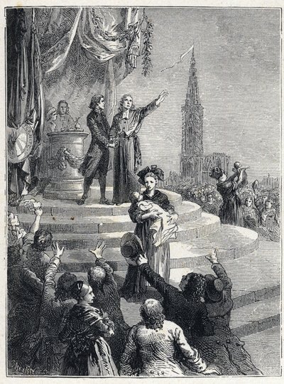 Revolución Francesa - Fiesta de la Federación en Estrasburgo de French School