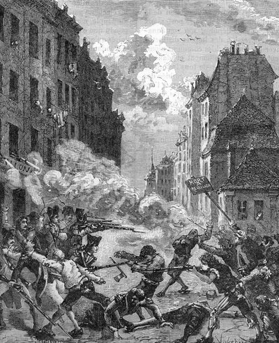 Revolución Francesa - Estuche de Nochevieja (grabado) de French School