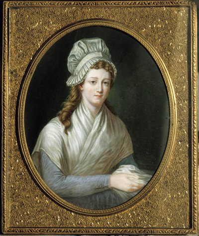 Revolución Francesa: Retrato de Charlotte Corday (1768 - 1793). Pintura anónima francesa de French School