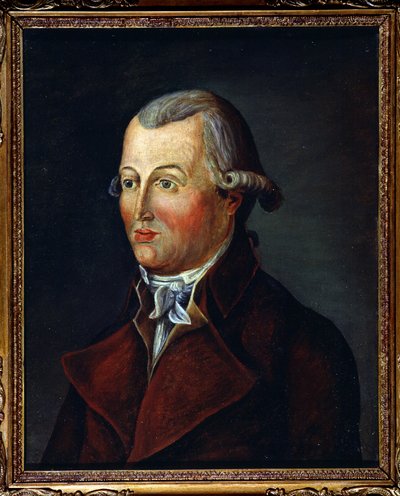 Retrato del librero y editor del Journal de Versailles Blaizot que publicó las cuentas de los Estados Generales de French School