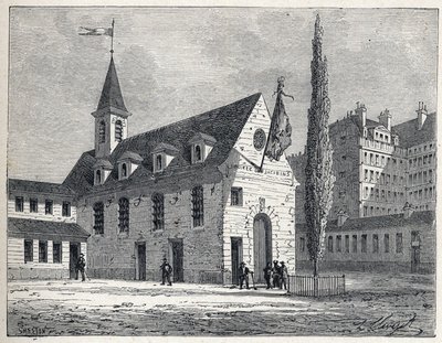 Revolución Francesa: lugar de reunión del club de los Jacobinos en París, un antiguo convento en el distrito de Saint-Honoré (Saint Honoré). Grabado de 1889. Colección privada de French School