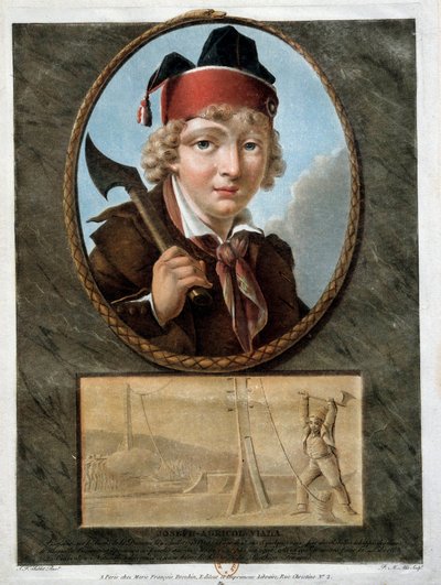 Revolución Francesa: retrato del joven Joseph Agricol Viala (1780-1793) de French School