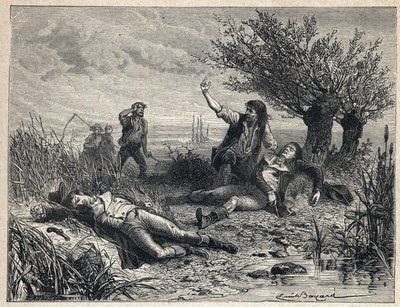 Revolución Francesa: suicidio por envenenamiento de los políticos François Buzot (1760-1794) y Jérôme Pétion de Villeneuve (1759-1794) de French School