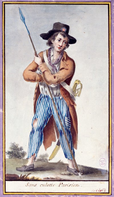Revolución Francesa: la parisina sin bragas tiene las picas. Estampa anónima alrededor de 1789. París, Museo Carnavalet de French School