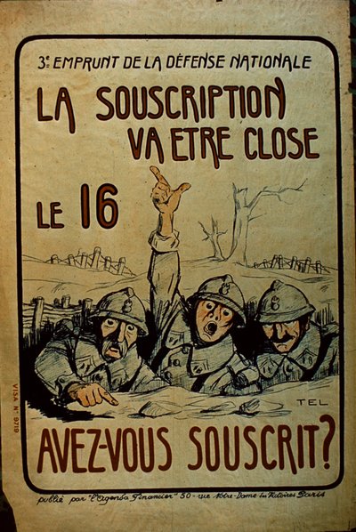 Póster de Bonos de Guerra Franceses, 1914-18 de French School