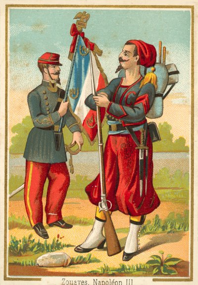 Zouaves franceses de la época de Napoleón III de French School
