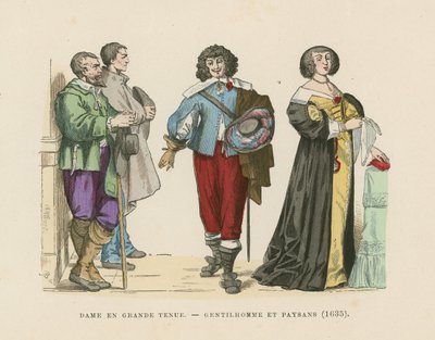 Trajes franceses, siglo XVII de French School